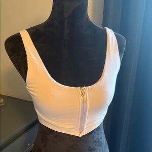 Victoria's Secret Light Pink Zip Mastectomy bra. Size medium